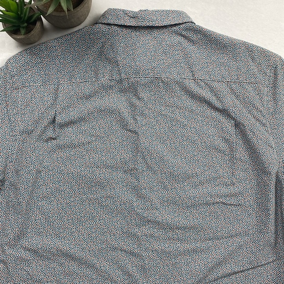 Rodd & Gunn Sports Fit Micro Pattern Short Sleeve Button Up (White/Blue/Orange) - Picture 6 of 16